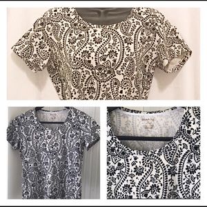 Black and White Paisley Top
